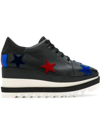 Stella Mccartney Star Elyse Platform Sneakers In Black