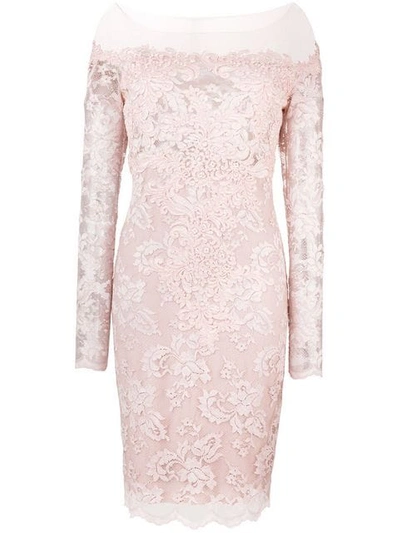 Olvi's Olvi´s Lace-embroidered Fitted Dress - 粉色 In Pink