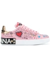 DOLCE & GABBANA PORTOFINO MURAL PRINT SNEAKERS