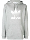 Adidas Originals Trefoil Warm-up Cotton Sweatshirt In Grey