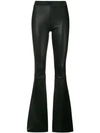 DROME LEATHER FLARED TROUSERS