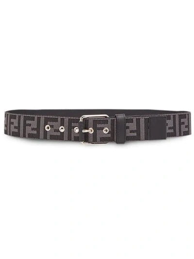 Fendi Embossed Double F Logo Belt In Brown