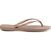 Havaianas Slim Logo-embossed Rubber Flip Flops In Rose Gold