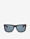 Ray Ban Ray-ban Mens Black Rb4165 Rectangle Sunglasses In Black