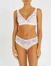 Hanro Luxury Moments Lace Unlined Underwire Bra In White
