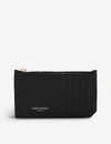 SAINT LAURENT SAINT LAURENT WOMEN'S BLACK RIVE GAUCHE LONG LEATHER CARD HOLDER,118-2000644-458583B680N