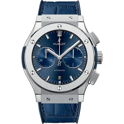 Hublot 521.nx.7170.lr Classic Fusion Blue Chronograph Titanium Watch