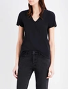 RAG & BONE RAG & BONE WOMEN'S BLACK V-NECK COTTON-JERSEY T-SHIRT,75771348