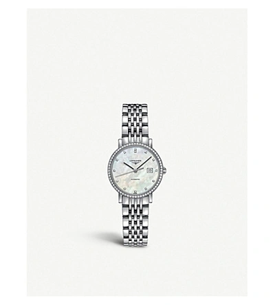 Longines Women's Silver L4.310.0.87.6 Elegant Collection Diamond And Stainless Steel Watch