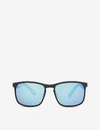 Ray Ban Rb4264 Square-frame Sunglasses In Matte Black