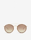RAY BAN RAY-BAN WOMEN'S GOLD RB3647 ROUND-FRAME SUNGLASSES,78887329