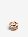 BVLGARI B.ZERO1 ZAHA HADID FOUR BAND 18CT PINK-GOLD RING,709-10045-AN858030