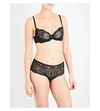 Simone Perele Eden Chic Floral-lace Half-cup Bra In Black