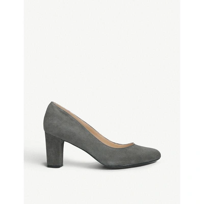 Kurt Geiger Chester Suede Court Shoes In Grey