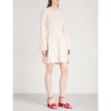 SANDRO Ribbed-panel knitted dress