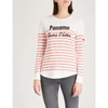 Claudie Pierlot Paname Dans L'âme Cotton-blend Top In Cream
