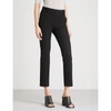 JOSEPH JOSEPH WOMEN'S BLACK ZOOM CROPPED STRETCH-GABARDINE TROUSERS,92787155