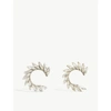 SAINT LAURENT SPIRAL CRYSTAL EARRINGS