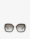 Prada Square-frame Tinted Sunglasses In Black