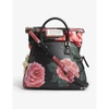 MAISON MARGIELA FLORAL-PRINT SMALL LEATHER TOTE