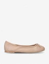 Sam Edelman Felicia Bow-detail Leather Ballet Flats In Nude