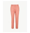 THEORY TREECA CROPPED STRETCH-WOOL TAPERED TROUSERS