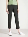 THEORY TREECA CROPPED STRETCH-WOOL TAPERED TROUSERS,95299969