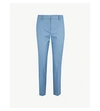 THEORY TREECA CROPPED STRETCH-WOOL TAPERED TROUSERS