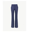THEORY Demitria high-rise flared stretch-wool trousers