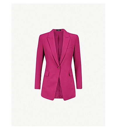 Theory Etiennette Stretch-wool Blazer In Electric Pink