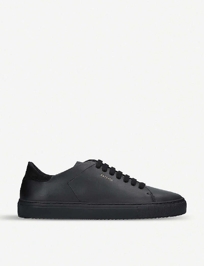 AXEL ARIGATO MENS CLEAN 90 LEATHER AND SUEDE TRAINERS BLACK EUR 41 / 7 UK,95669724