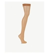 WOLFORD WOMENS GOBI INDIVIDUAL 10 STAY-UP STOCKINGS S