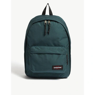 Eastpak Green Woven Out Of Office Backpack In Gutsy Green
