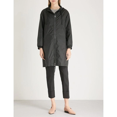 Max Mara Parka Embellished Shell Parka Coat In Black