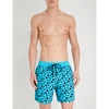 VILEBREQUIN FLOCKED TURTLE-PATTERN SWIM SHORTS