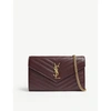 SAINT LAURENT Monogram quilted leather wallet-on-chain