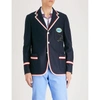 GUCCI APPLIQUÉD COTTON-PIQUÉ BLAZER