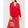 Stella Mccartney Estelle Silk-crepe Shirt In Lover Red