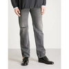 BALENCIAGA MENS GREY KNEE RIP REGULAR-FIT STRAIGHT JEANS