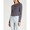 M.I.H. JEANS MOONIE STRIPED WOOL-BLEND TOP