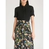 ERDEM LADIES BLACK KAROLA CADY-SILK TOP