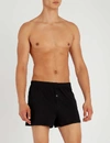 HANRO HANRO MEN'S BLACK SEA ISLAND RELAXED-FIT COTTON BOXERS,98433186