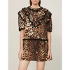 WE11 DONE LEOPARD-PRINT SATIN DRESS