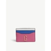MARC JACOBS LADIES VIVID PINK SNAPSHOT SAFFIANO LEATHER CARD HOLDER