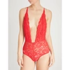 HOT AS HELL COMIN’ IN HAHT STRETCH-LACE BODYSUIT