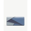 LOEWE BLUE AND GREY PUZZLE CONTINENTAL WALLET