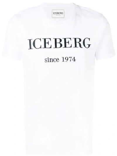 Iceberg T-shirt With Embroidered Logo In White