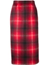 N°21 CHECKED PENCIL SKIRT