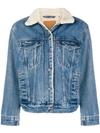 LEVI'S 绒毛翻领牛仔夹克 - 蓝色