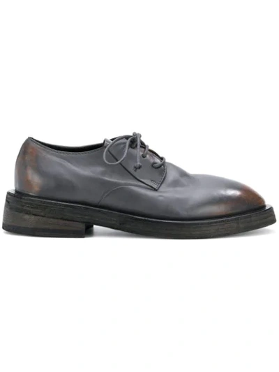 Marsèll Leather Derby Shoes In Piombo Dark Grey